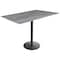 Holland Bar Stool Co 36 Tall OD214 Black Table Base w22 Diameter foot and 32x48 Greystone Top, IndoorOutdoor OD214-2236BWODS3248GryStn - alternate 1